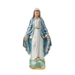 Statue Immaculée, plâtre coloré et nacré, 15,2 cm