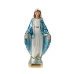 Statue Immaculée Conception, plâtre coloré et nacré, 20,3 cm
