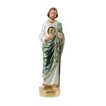 'St. Jude'' Coloured P-F Plaster Statue, 8"