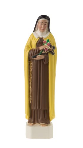 Statue Sainte Thérèse, plastique coloré, 15,2 cm