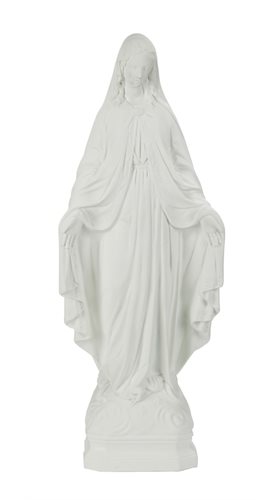 Statue Immaculée pr ext., vinyle blanc, 61 cm