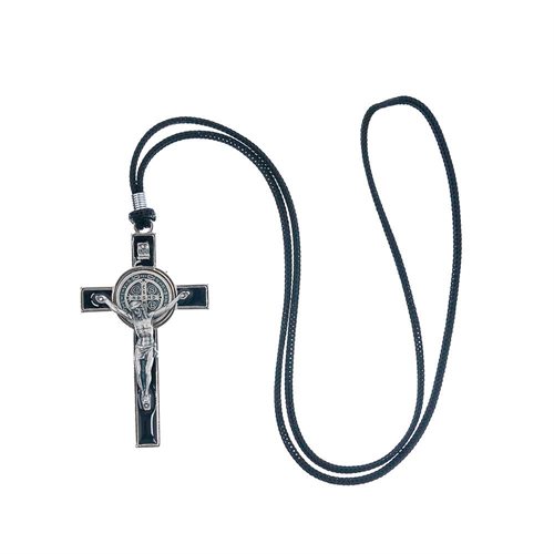 St. Benedict Cross Pendant 7,8 cm with cord