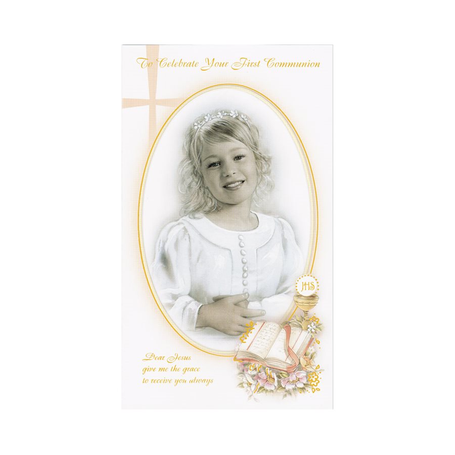 Cartes Communion et enveloppe, 18 cm, Anglais / un