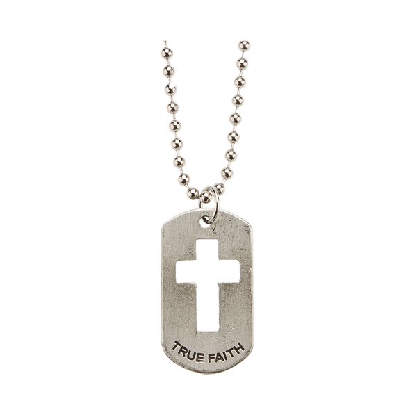 Pendentif, croix arg., chaîne en grains, 46 cm, Anglais Pendentif, croix arg., chaîne en grains, 46 cm, Anglais