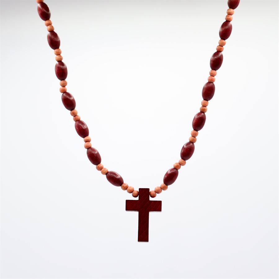 Pendentif grain de bois 2 tons, 46 cm