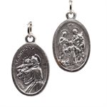 ''St. Antony & Holy Family'' Oxidized Medal  /  ea