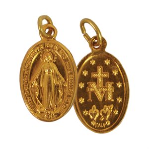 Médaille miraculeuse, aluminium doré, 18 mm / un