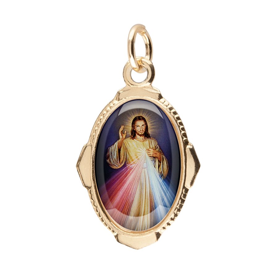 Aluminium / resin Medal 1'', Divine Mercy