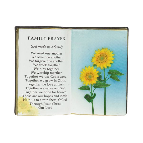 Ceramic "Fam. Prayer" Pencil Holder,5½" x 3¼", English