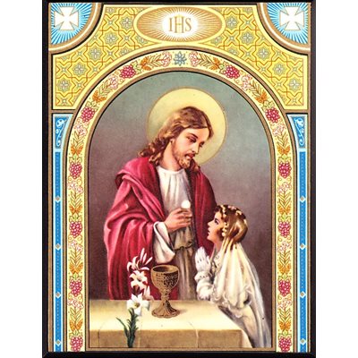 Plaque 1ère communion fille 5.5" x 7" (14 x 18 cm)