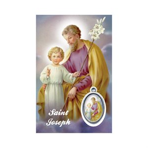 Image plast. & médaille « Saint Joseph », 8,6 x 5,7 cm, Fr.
