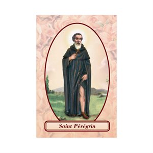Image plastifiée «Saint Pérégrin», relique, Français / un