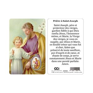 Image plast. & médaille, «Saint Joseph», 8,4 cm, Français