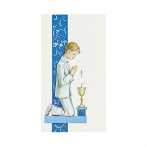 Image et prière 1ère Communion prières garçon, 6,5x10 cm, FR