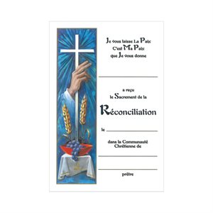 Certificat réconciliation unisexes, 18x27 cm, Français / un