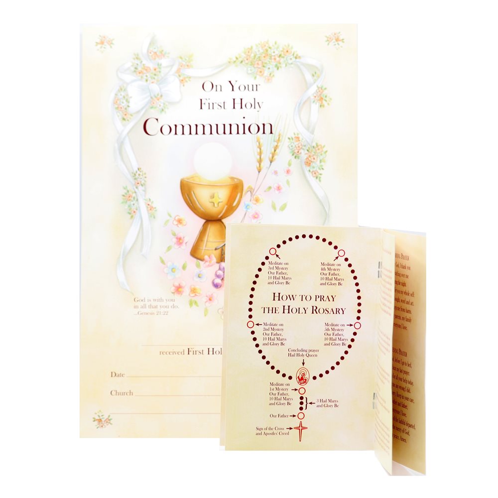 1st Communion Certificate & Keepsake Album, E