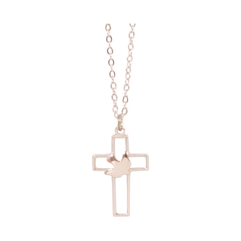 Pendentif « Confirmation », colombe sur croix, 46 cm