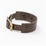 Bracelet cartes de cuir "Les 5 fils" avec attache ajustable