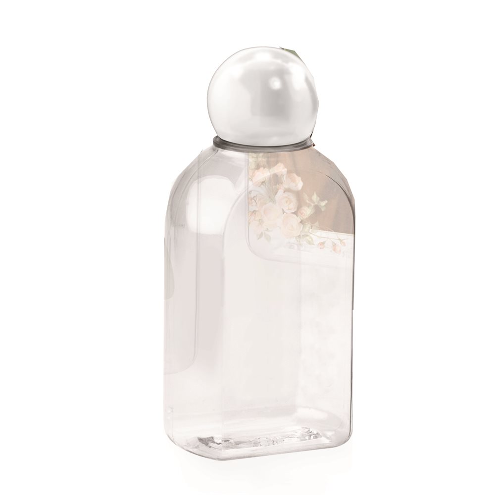 Bouteille eau bénite, plastique, 9,5 cm (sans motif)