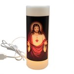 Veilleuse électrique Sacré Coeur Jesus, 3'' x 8'', 120 volts