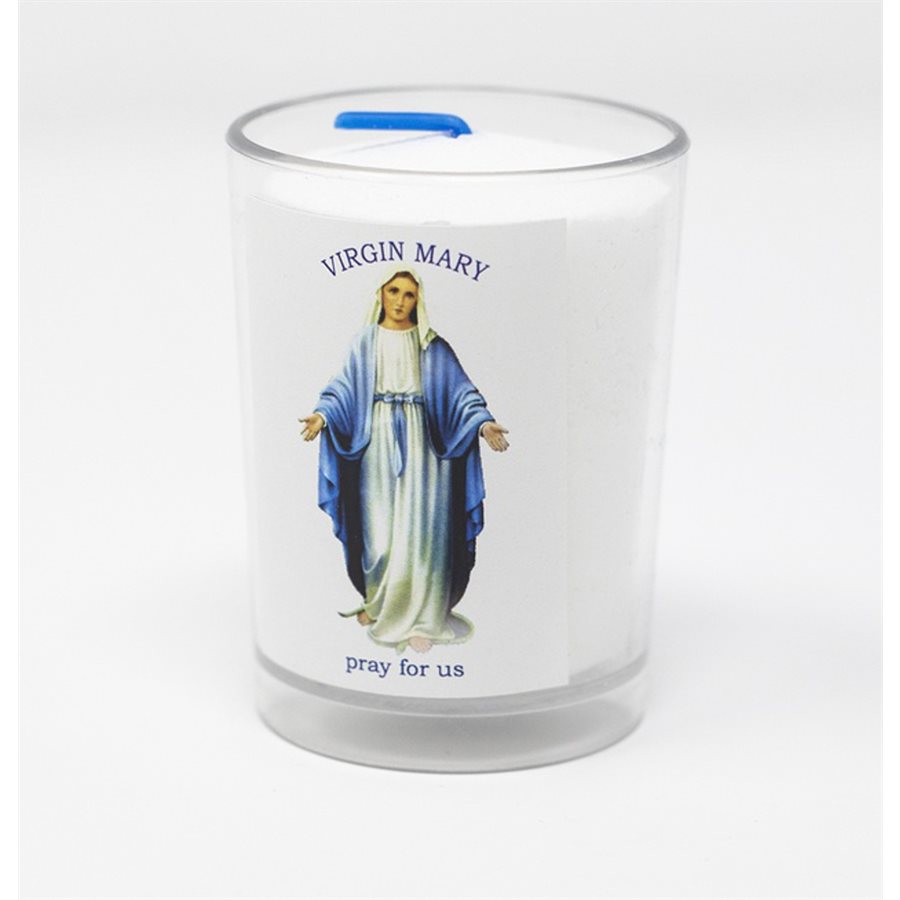 "Virgin Mary" 15 hours Votive Candles, 2½", English / ea