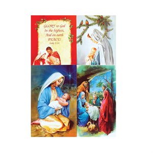 Boîte de 20 cartes de Noël avec l'Enfant Jésus, Anglais