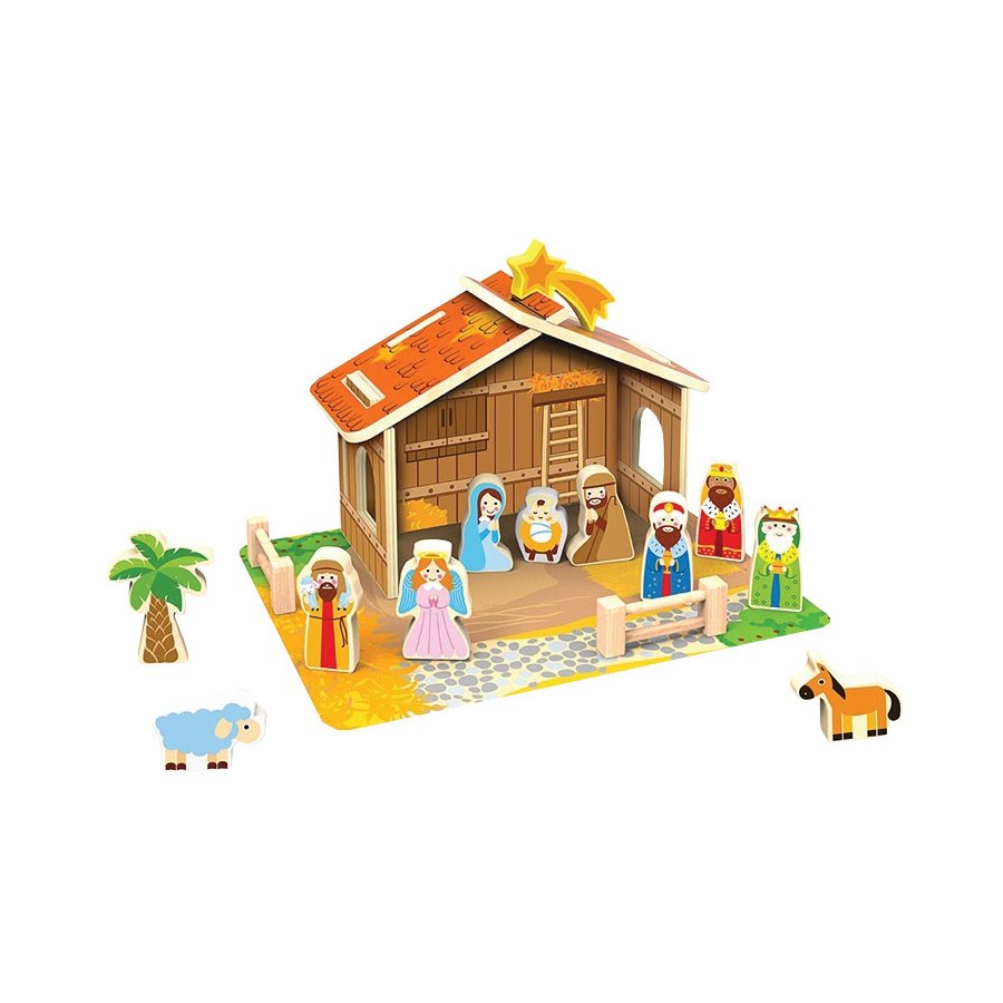 Ensemble Nativité en bois pour enfant