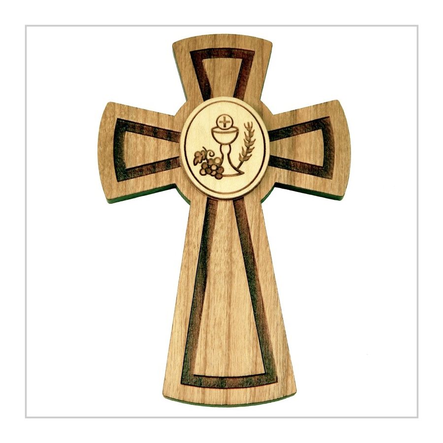 Croix 1ère communion en bois 5 1 / 4" (13.3 cm)