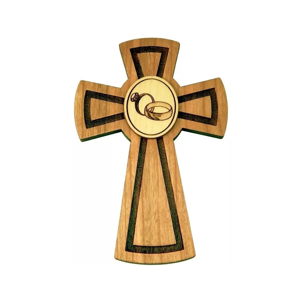 Croix mariage en bois 5 1 / 4" (13.3 cm)