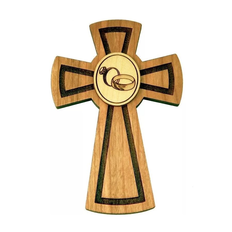 Croix mariage en bois 5 1 / 4" (13.3 cm)