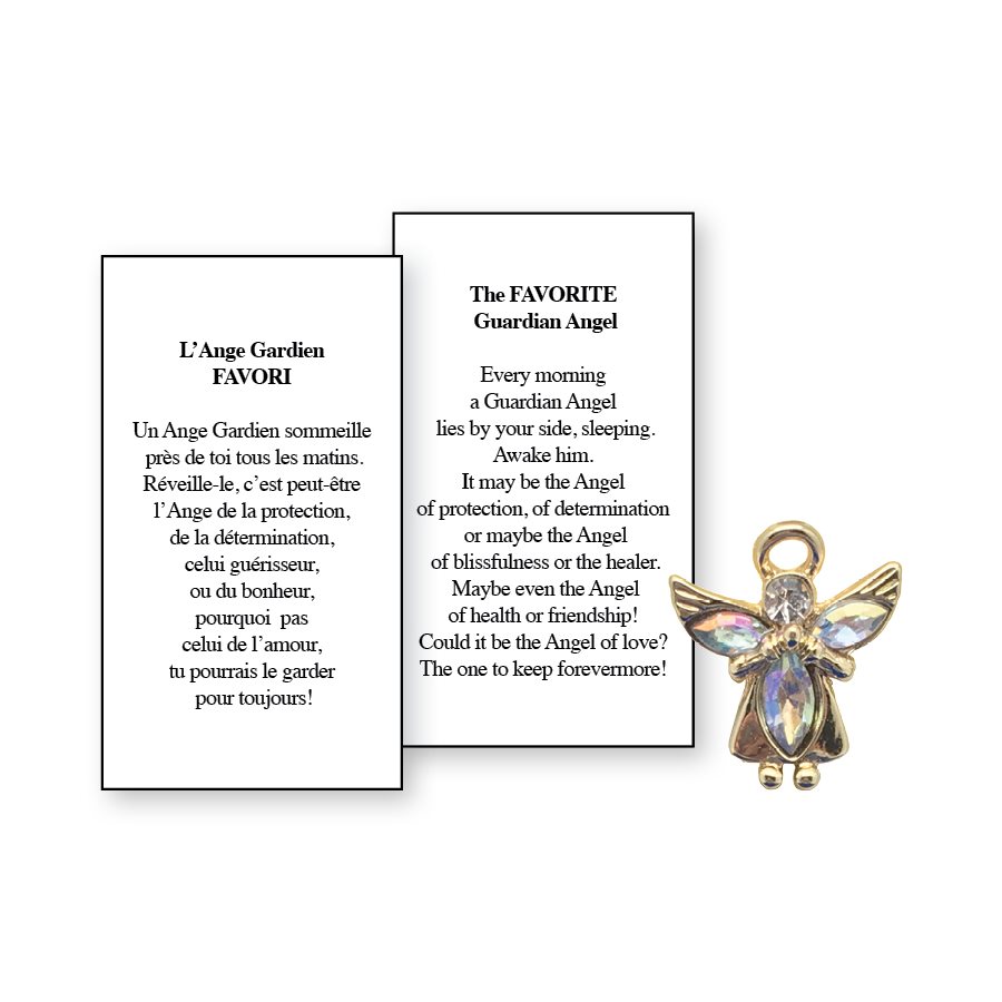 Lapel Pin Poeme, Ange Gardien favori, Anglais