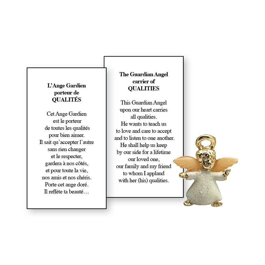 Lapel Pin Poem, Gardian Angel. qualities, carrier of, Englis