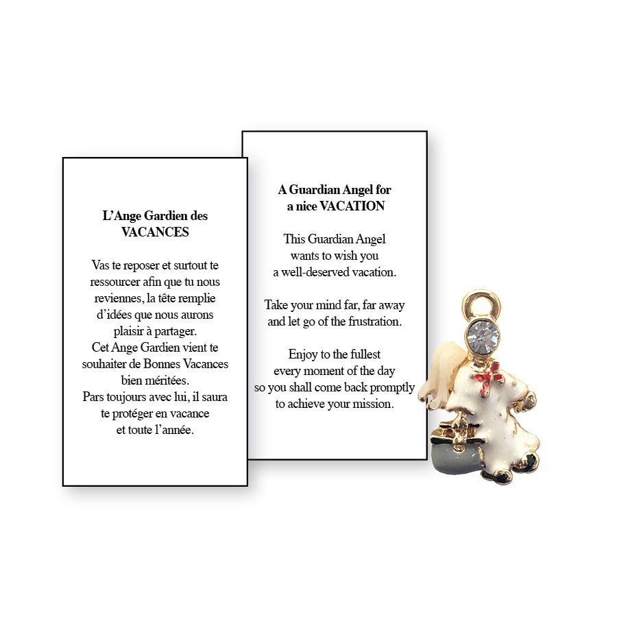 Lapel Pin Poeme, Ange Gardien vacances, Anglais