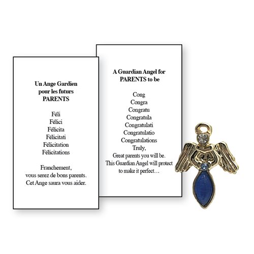 Lapel Pin Poeme, Ange Gardien parents,futurs, Anglais