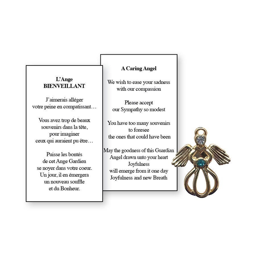 Lapel Pin Poem, Funeral Angel. Bereavement, English