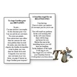 Lapel Pin Poem, Funeral Angel. Beloved Ones, T, English