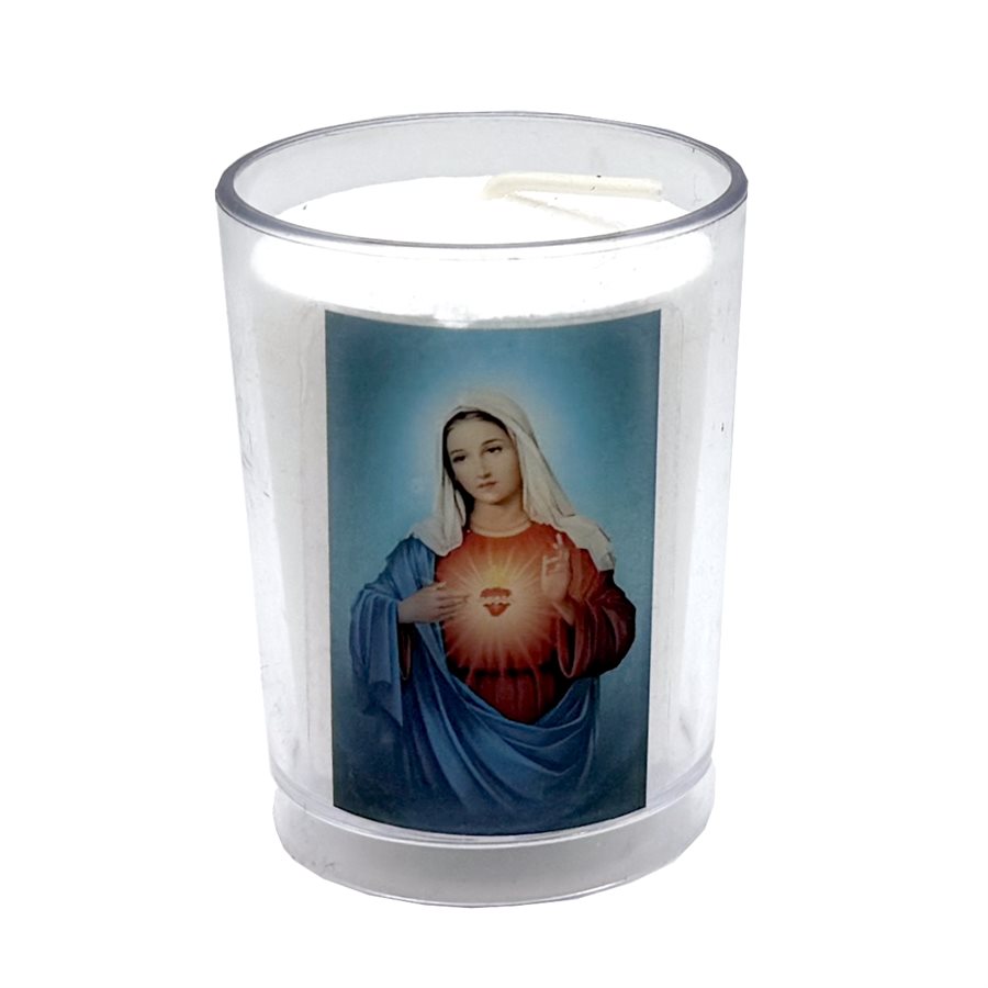 Sacred Heart of Mary 18 Hours Votive Candles, 2½"