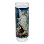 Guardian Angel Glass Nova Candle Holders, 3 x 8¼"  /  un