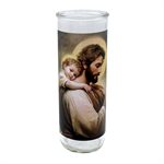 Saint Joseph Glass Nova Candle Holders, 3 x 8¼"  /  un