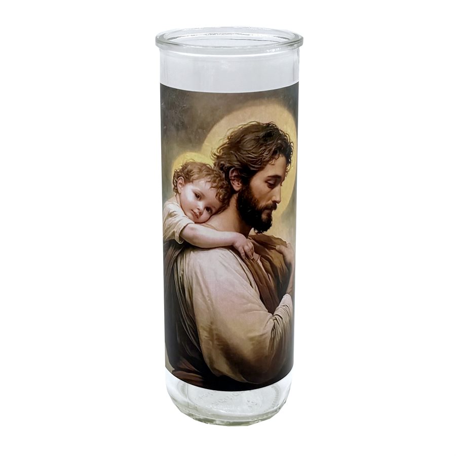Saint Joseph Glass Nova Candle Holders, 3 x 8¼" / un